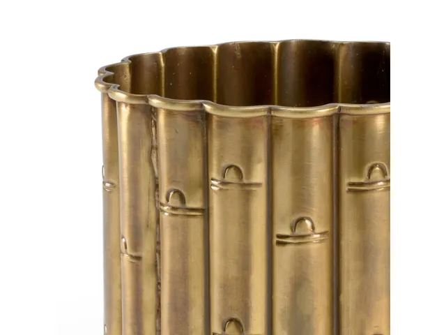 Brass Bamboo Planter (Sm) - Alternative View