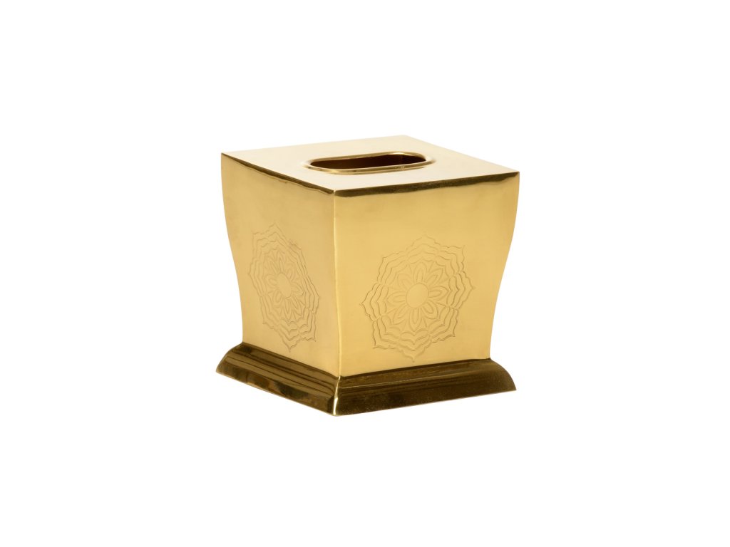Waved Edge Tissue Box - Brass - main image