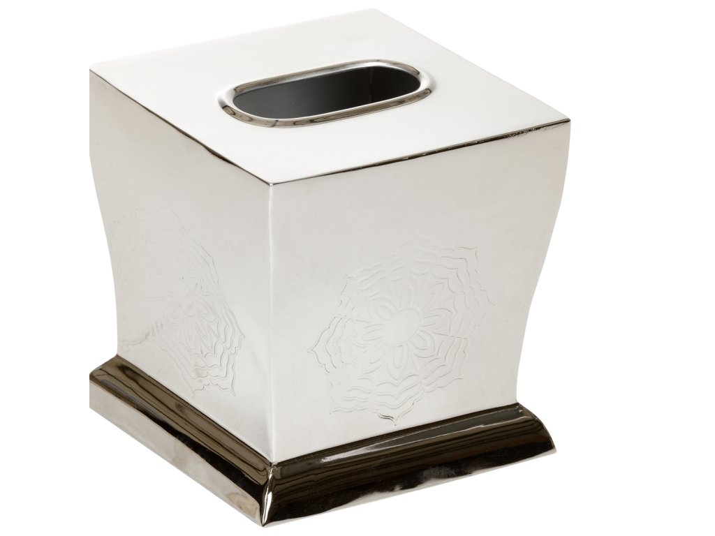 Waved Edge Tissue Box - Nickel - image 1