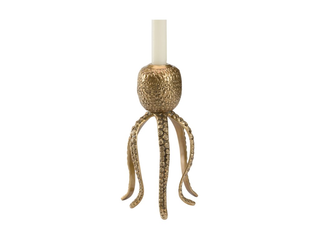 Pacific Octopus Candleholder - Brass - image 1