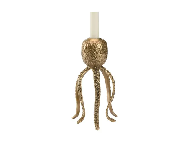 Pacific Octopus Candleholder - Brass - Alternative View