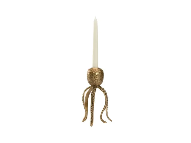 Pacific Octopus Candleholder - Brass