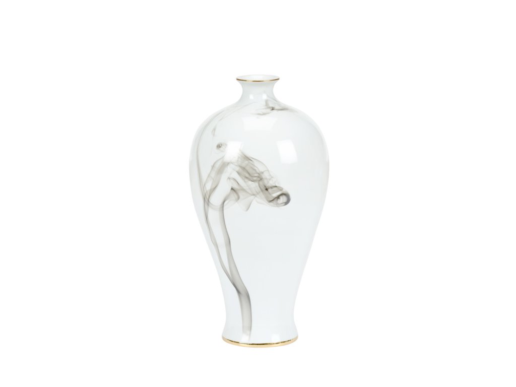 White Cinder And Smoke Vase (Med) - main image
