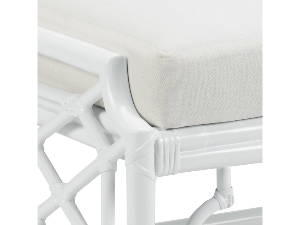 Wild Palm Ottoman - White - image 1