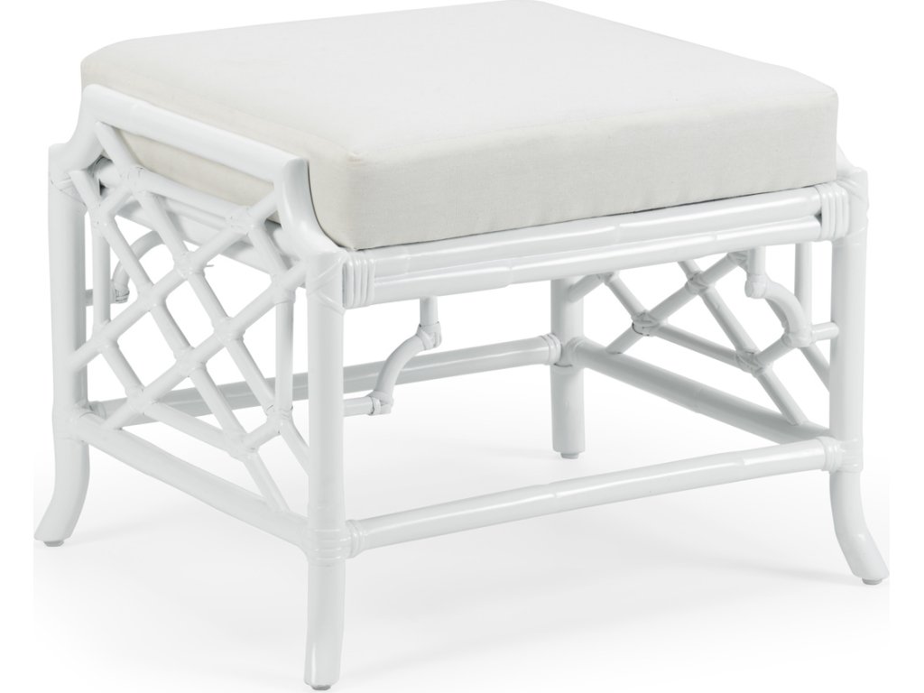 Wild Palm Ottoman - White - main image