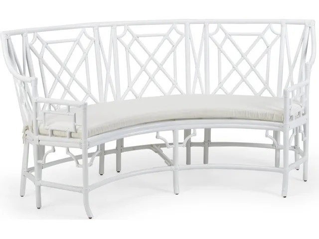 Wild Palm Settee - White