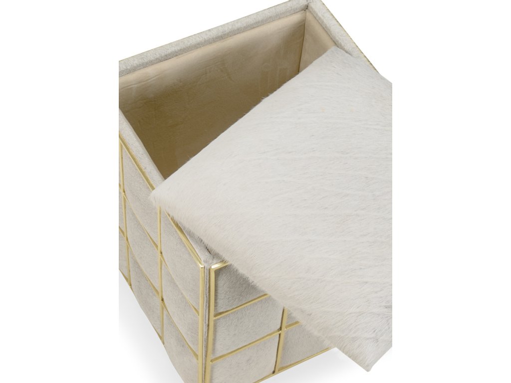 Square Hide Stool - image 1