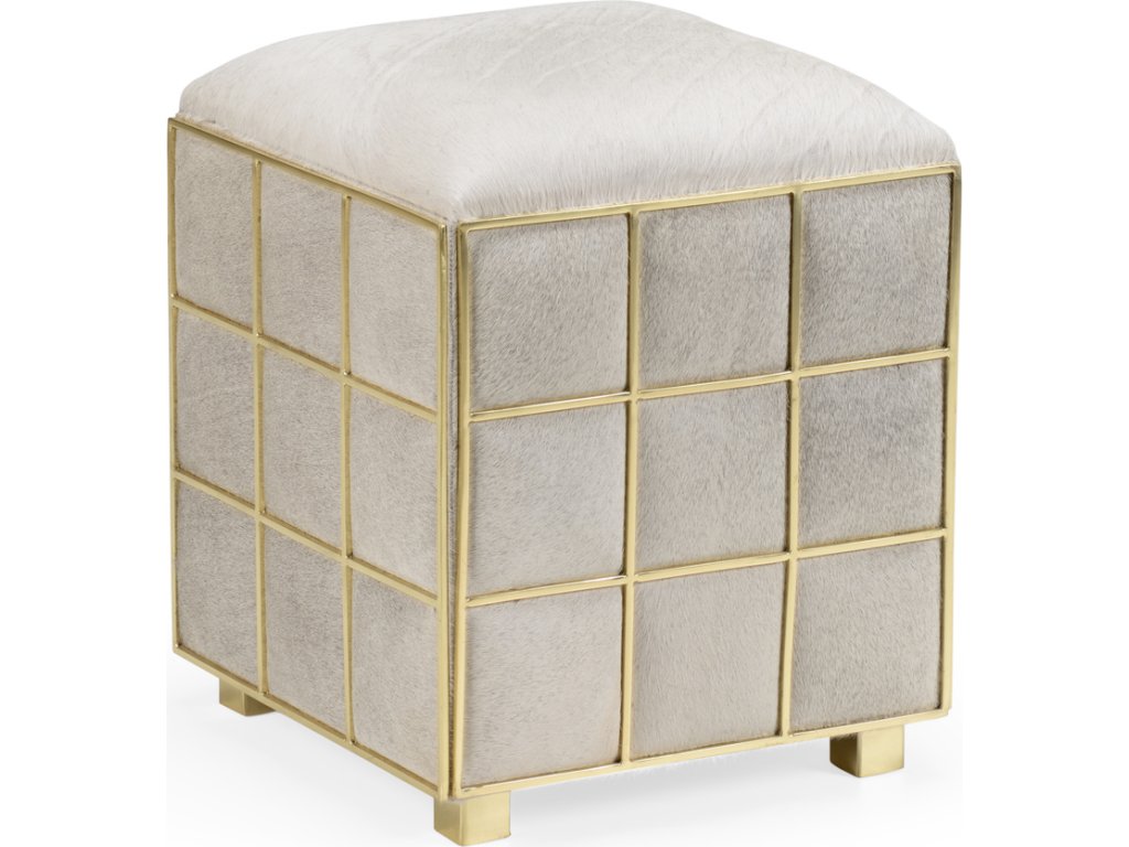 Square Hide Stool - main image
