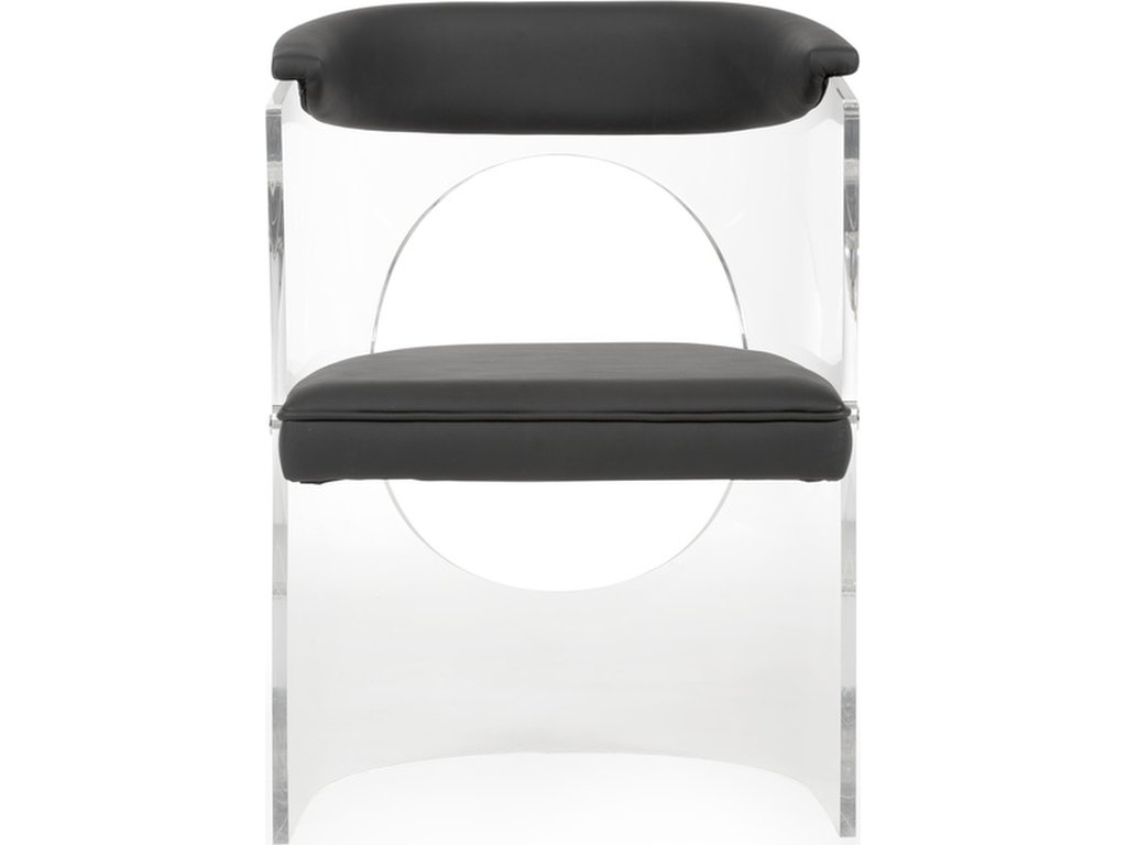 Baran Barrel Back Acrylic Chair - Black - image 1