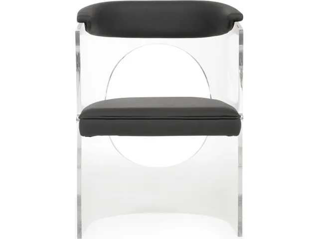 Baran Barrel Back Acrylic Chair - Black