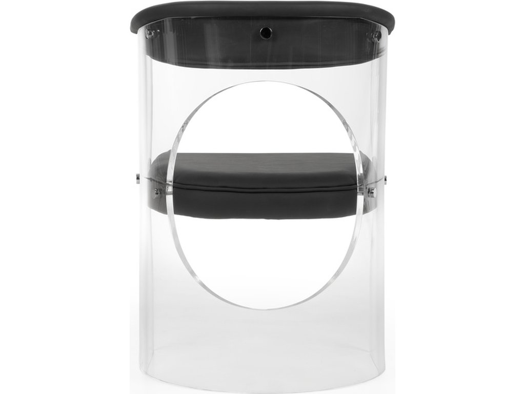 Baran Barrel Back Acrylic Chair - Black - image 3