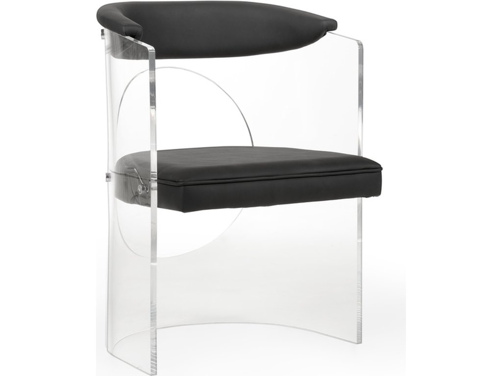 Baran Barrel Back Acrylic Chair - Black - main image
