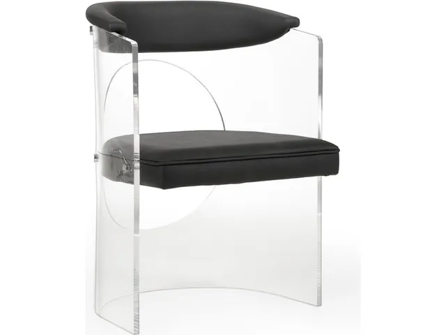 Baran Barrel Back Acrylic Chair - Black