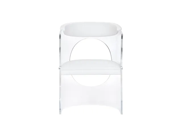 Baran Barrel Back Chair - White - Alternative View