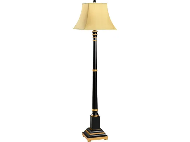 Wood Candlestick Floor Lamp