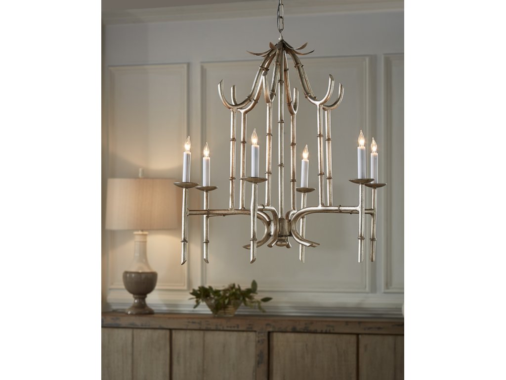 Bamboo Chandelier - Silver - image 1
