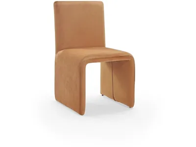 Winston Fully Upholstered Side chair in Whiskey Velvet