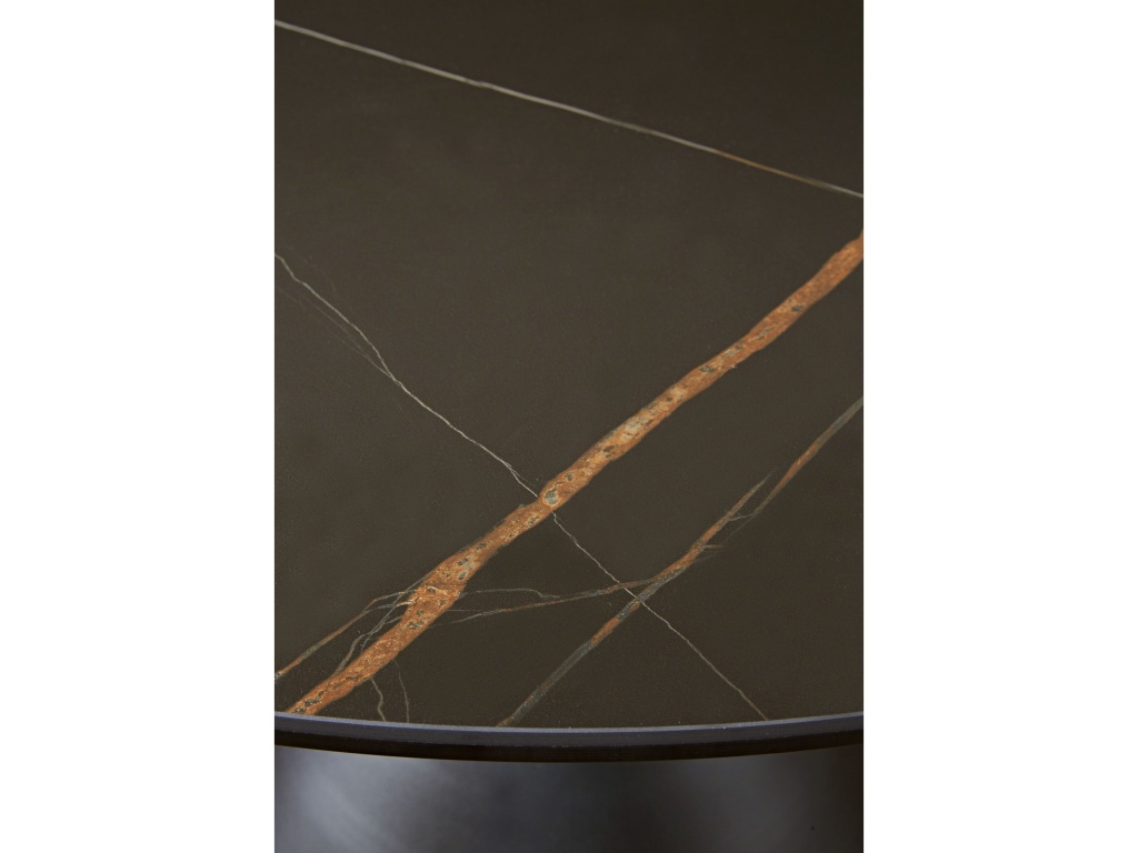 Winston Stone Top Metal Base Round Dining Table in Black - image 3