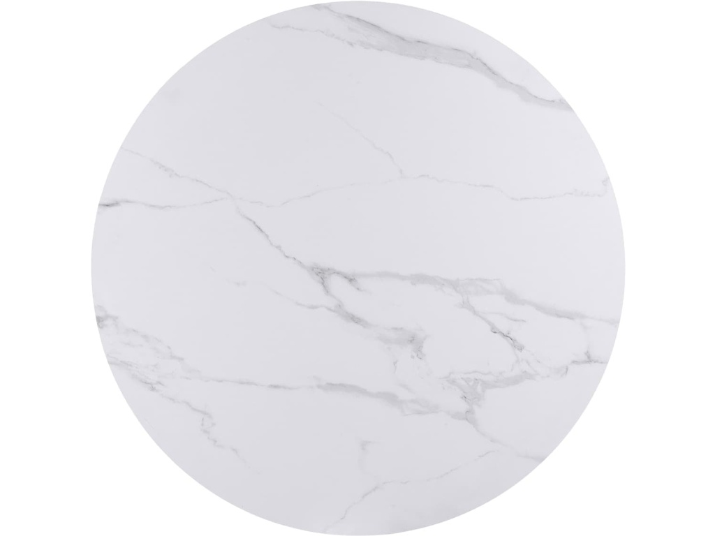 Winston Stone Top Metal Base Round Dining Table in Oat Milk and Champagne - image 4
