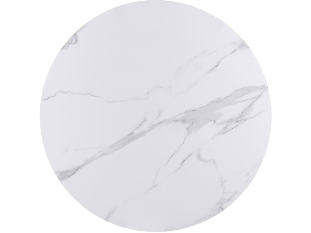Winston Stone Top Metal Base Round Dining Table in Oat Milk and Champagne - image 5
