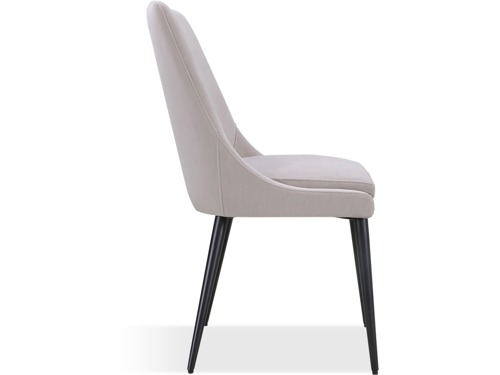 Winston Upholstered Metal Leg Dining Chair in Ash Grey and Black - image 4