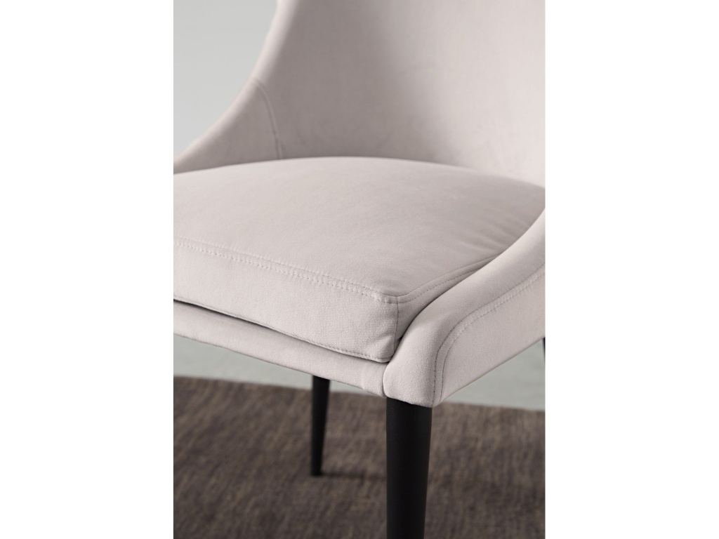 Winston Upholstered Metal Leg Dining Chair in Ash Grey and Black - image 6