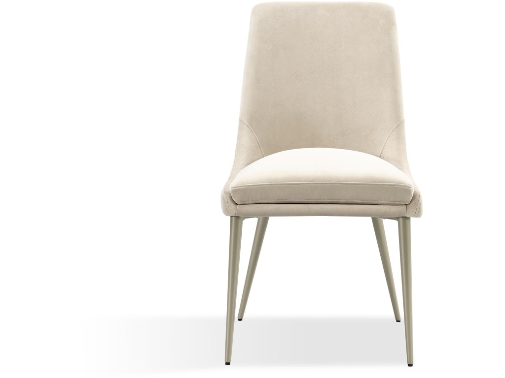 Winston Upholstered Metal Leg Dining Chair in Cream and Champagne - image 2