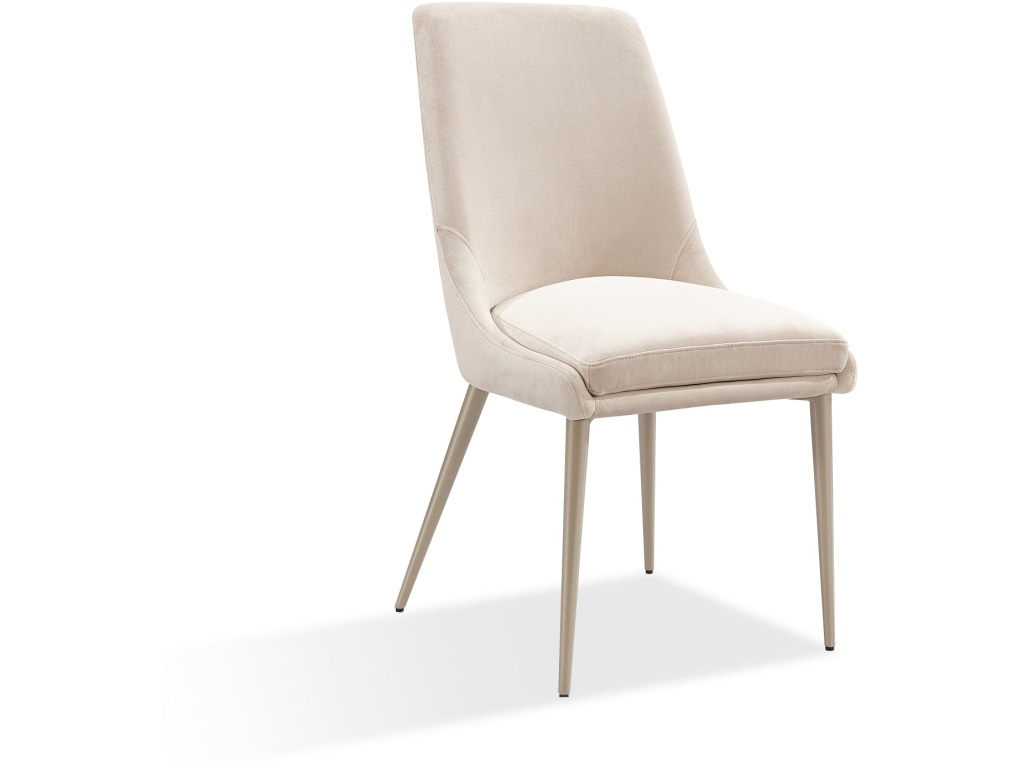 Winston Upholstered Metal Leg Dining Chair in Cream and Champagne - main image