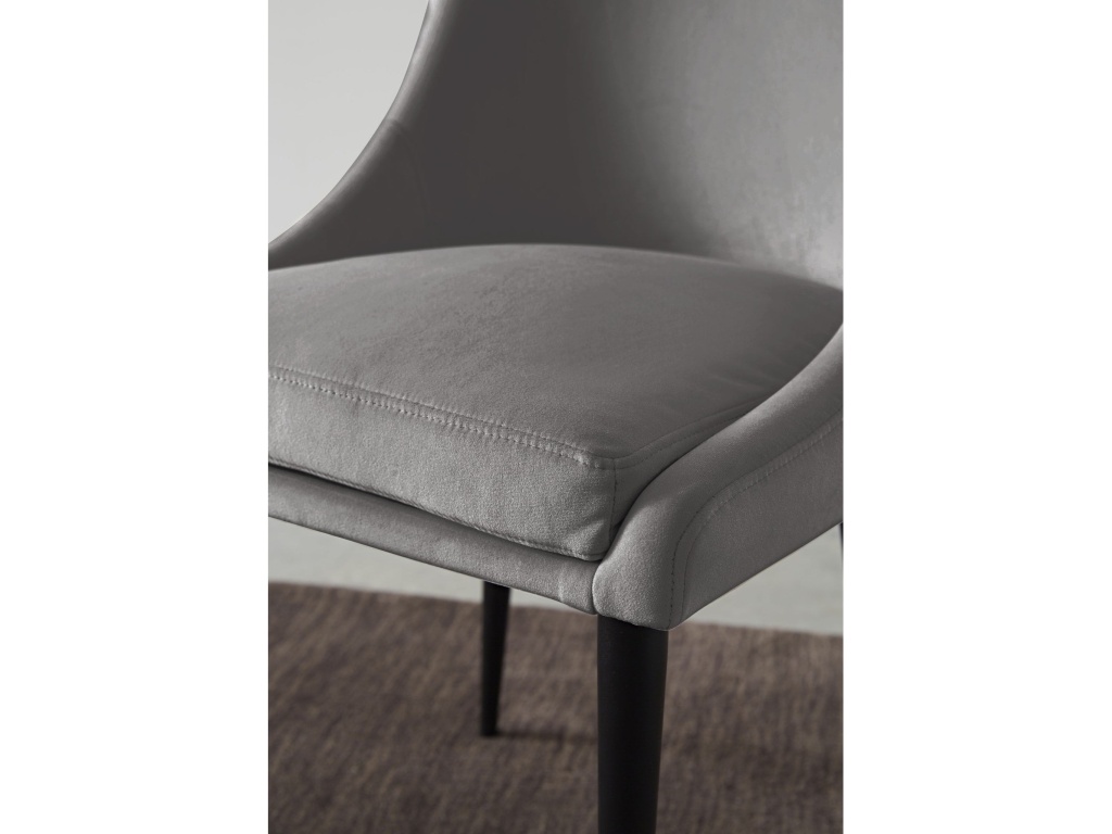 Winston Upholstered Metal Leg Dining Chair in Goose and Black - image 1