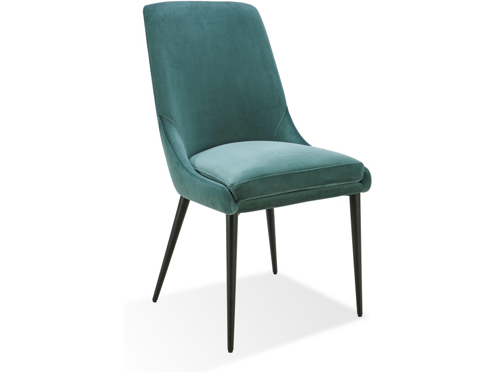 Winston Upholstered Metal Leg Dining Chair in Smoked Green and Black - image 1