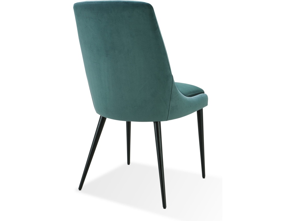 Winston Upholstered Metal Leg Dining Chair in Smoked Green and Black - image 2