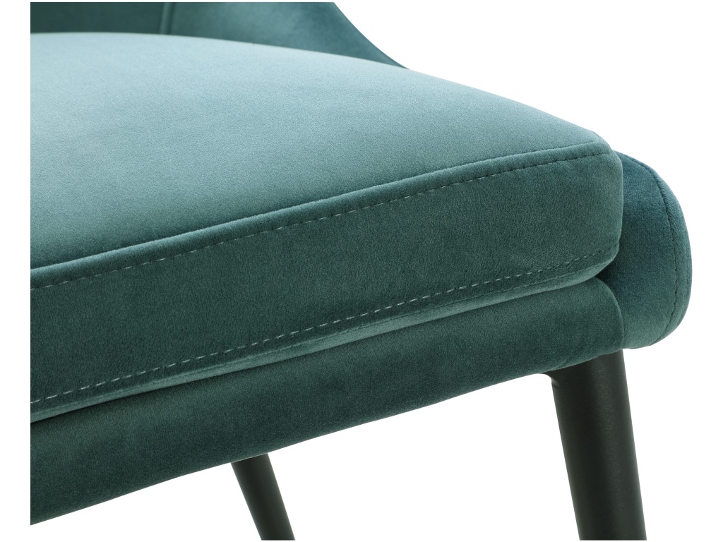 Winston Upholstered Metal Leg Dining Chair in Smoked Green and Black - image 3