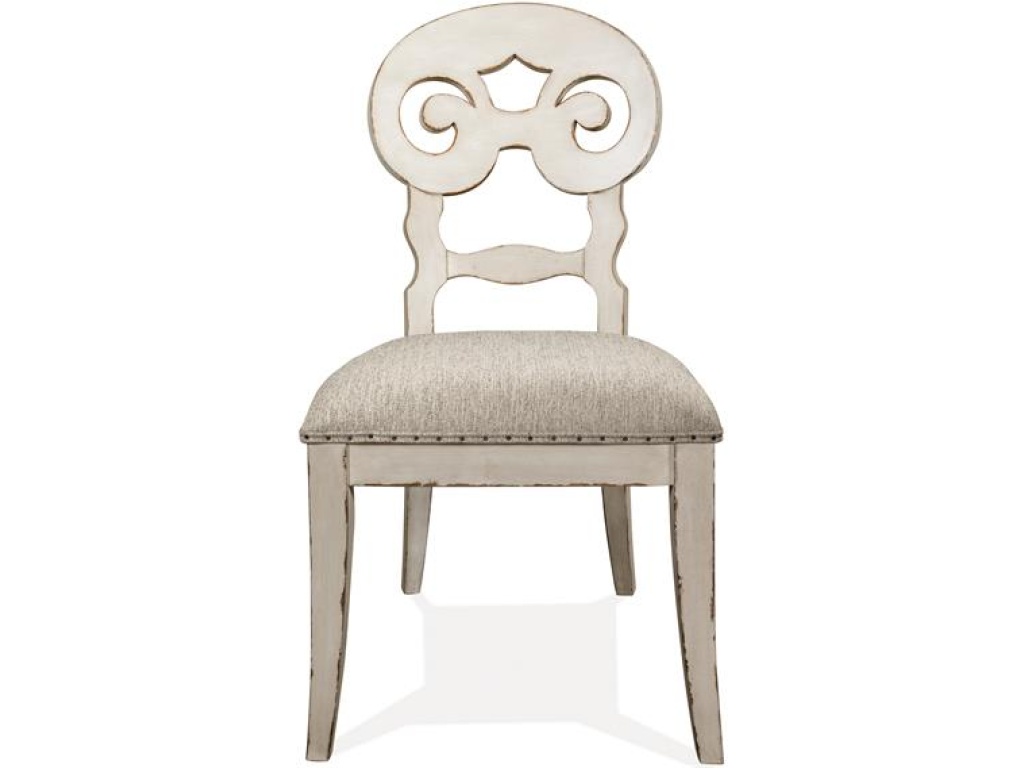Scroll Back Upholstered Side Chair - image 1