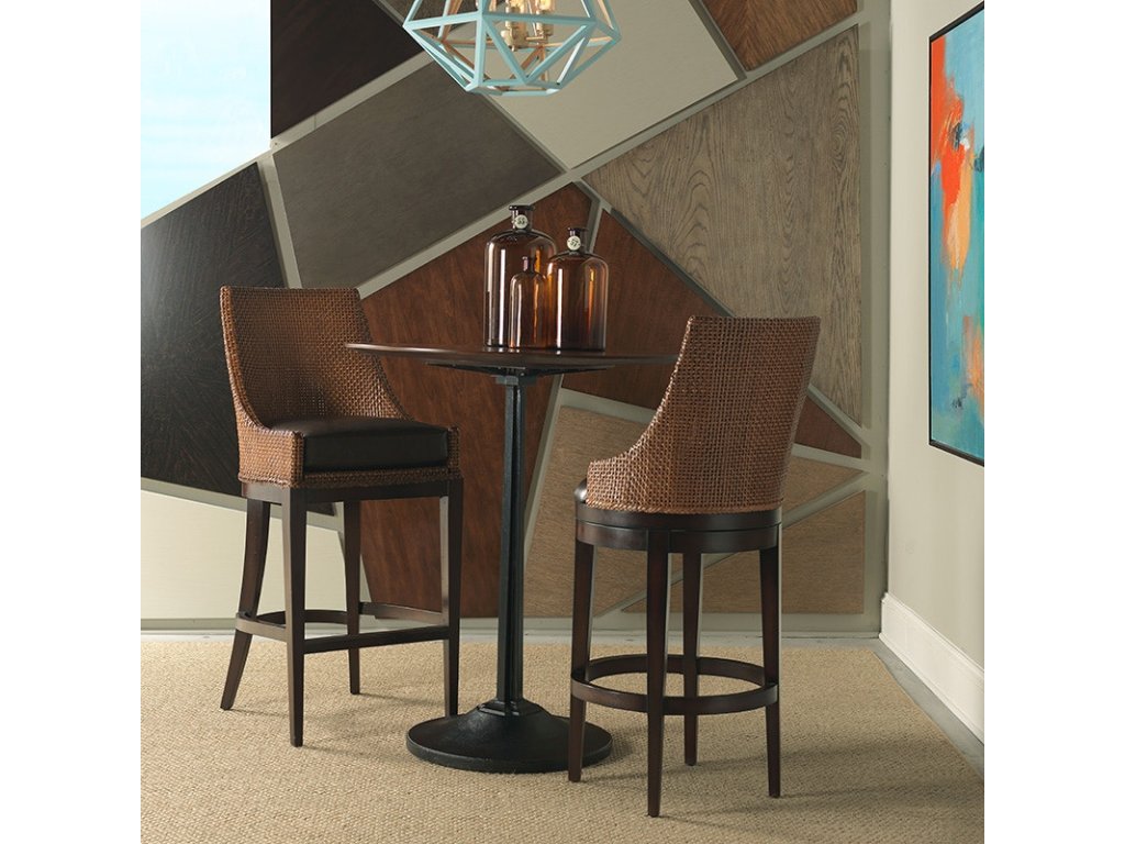 Woven Leather Bar Stool - image 2