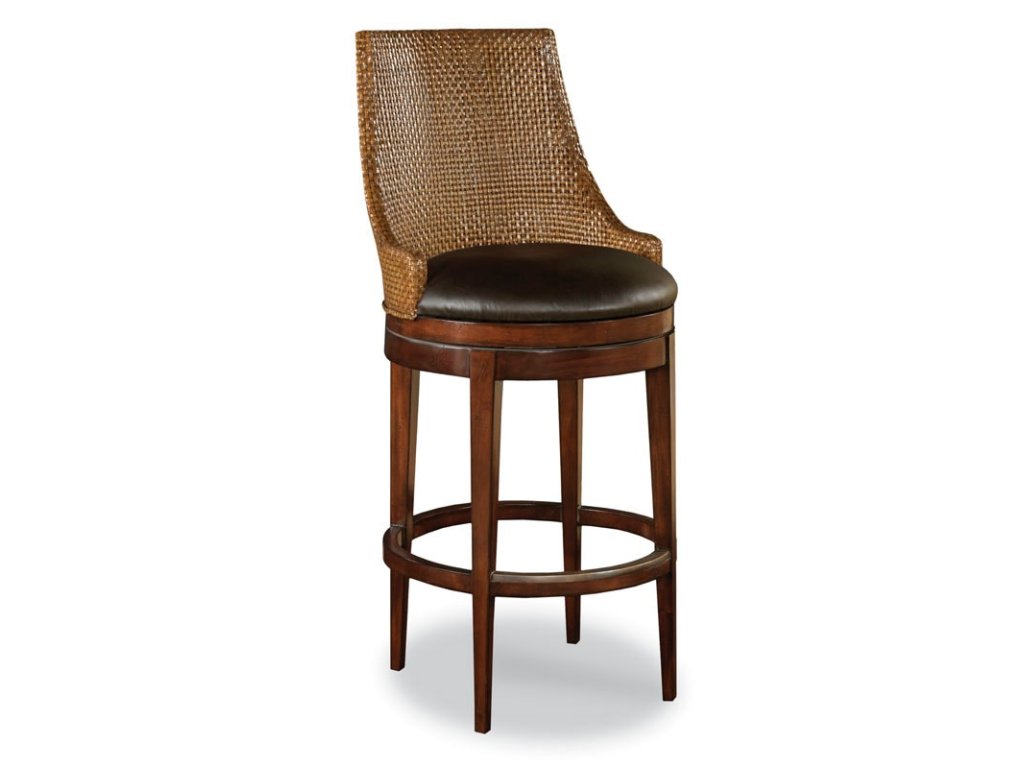 Woven Leather Bar Stool - main image