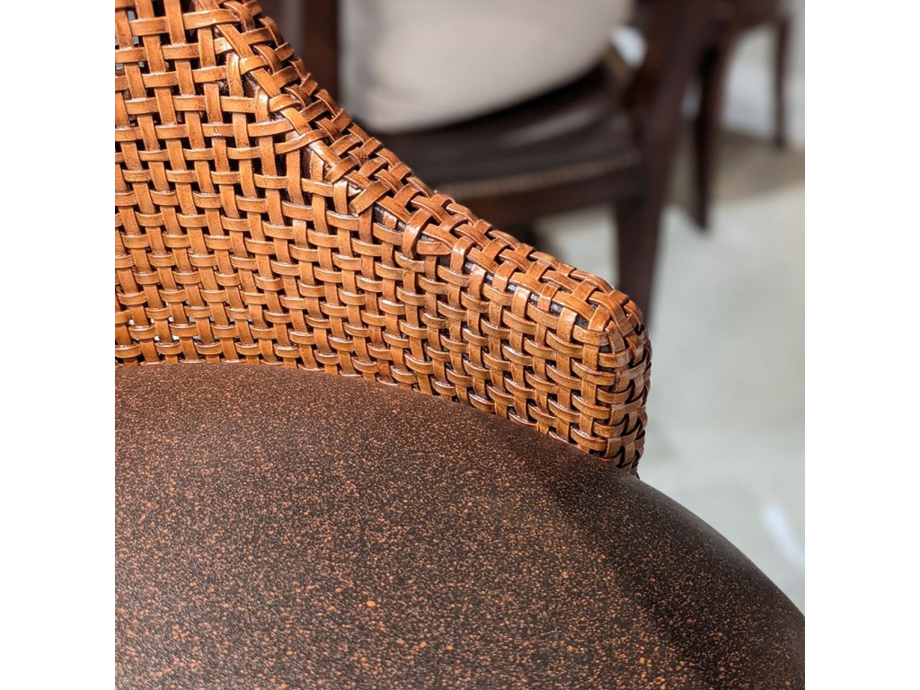 Woven Leather Bar Stool - image 3