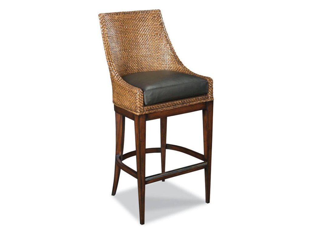 Woven Leather Counter Stool - main image