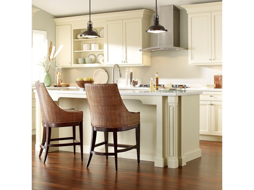 Woven Leather Counter Stool - image 2