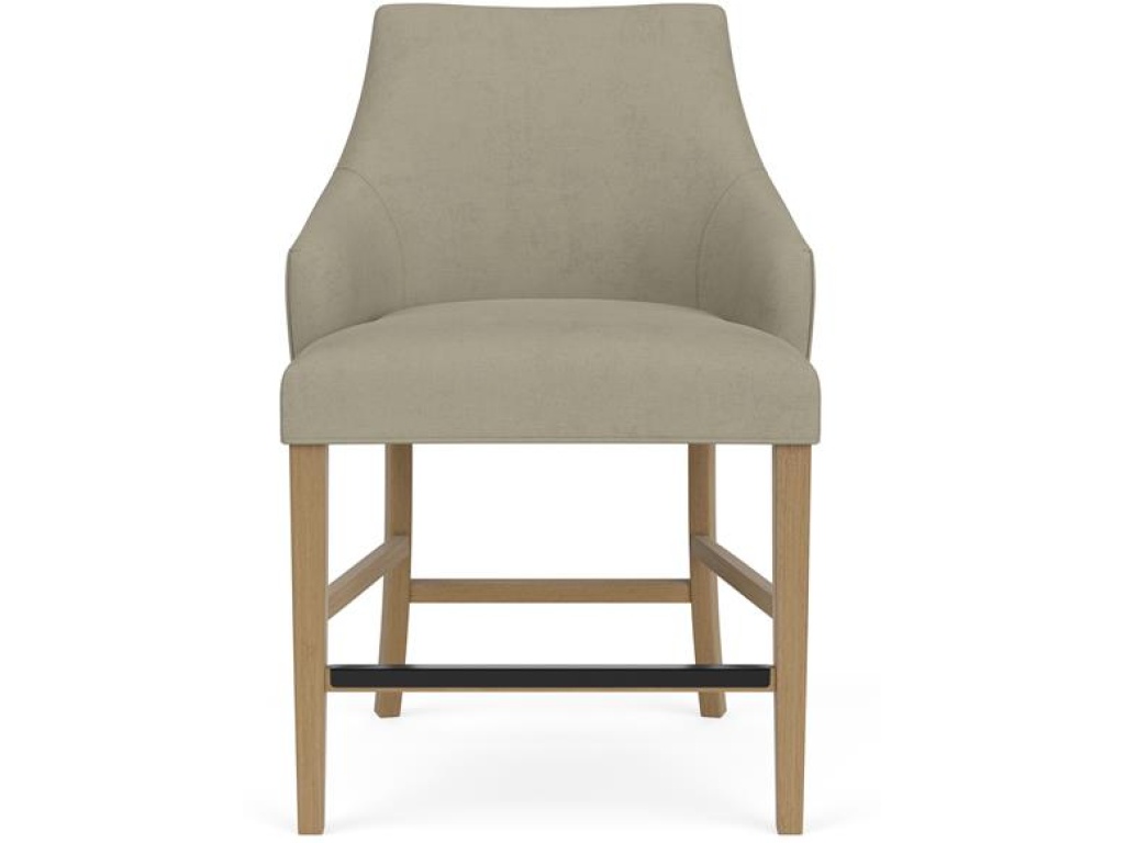 Swoop Arm Upholstered Stool - image 1