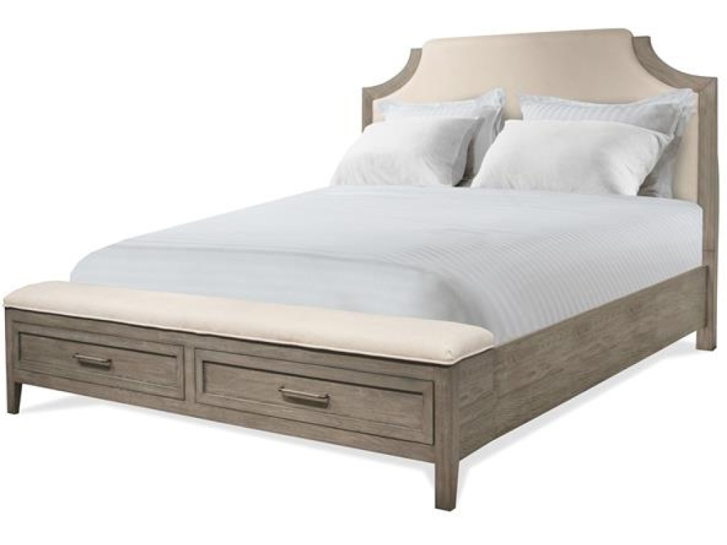 Queen Upholstered Bench Storage Footboard - image 1