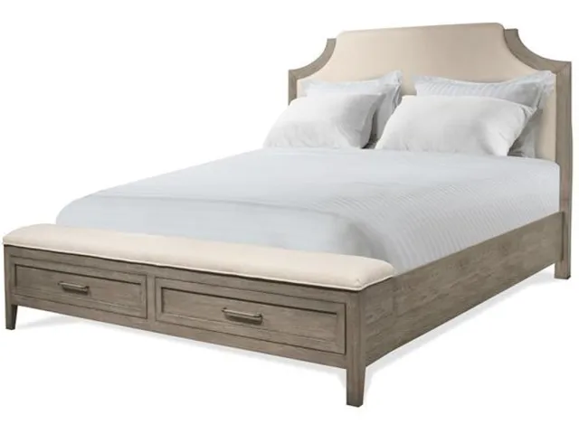 Queen Upholstered Bench Storage Footboard