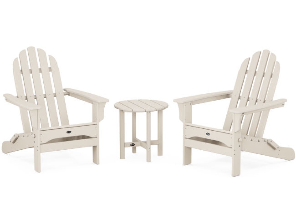 Cape Cod Folding Adirondack Set with Side Table - main image