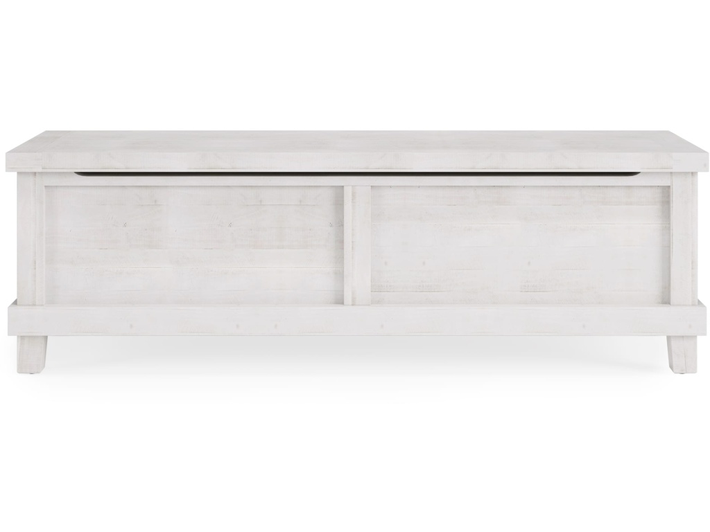 Yosemite Solid Wood Blanket Box in Rustic White - image 1