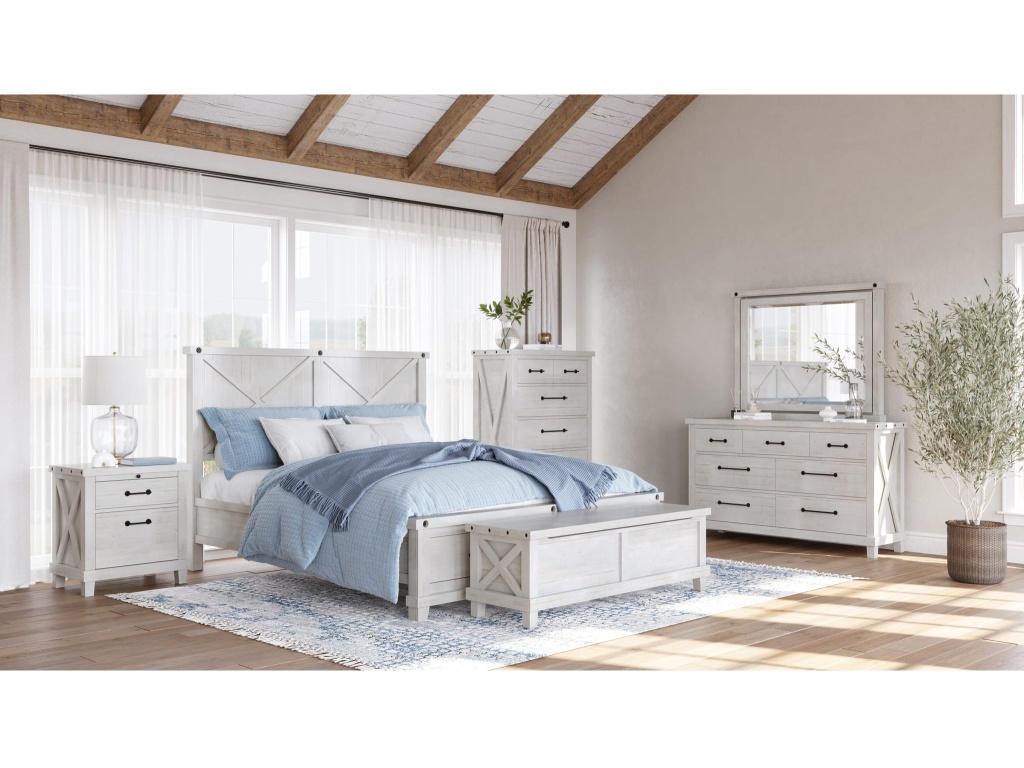 Yosemite Solid Wood Blanket Box in Rustic White - image 3