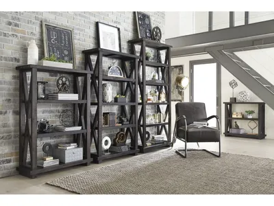 Yosemite Solid Wood Bookcase in Cafe - Alternative View
