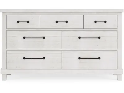 Yosemite Solid Wood Dresser in Rustic White (2024)