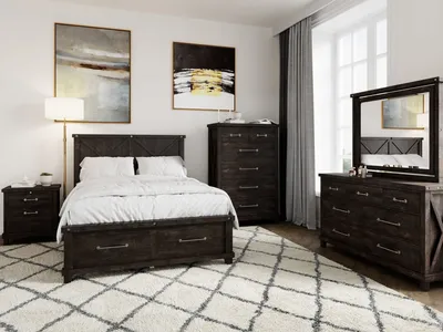 Yosemite Solid Wood Footboard Storage Bed in Cafe