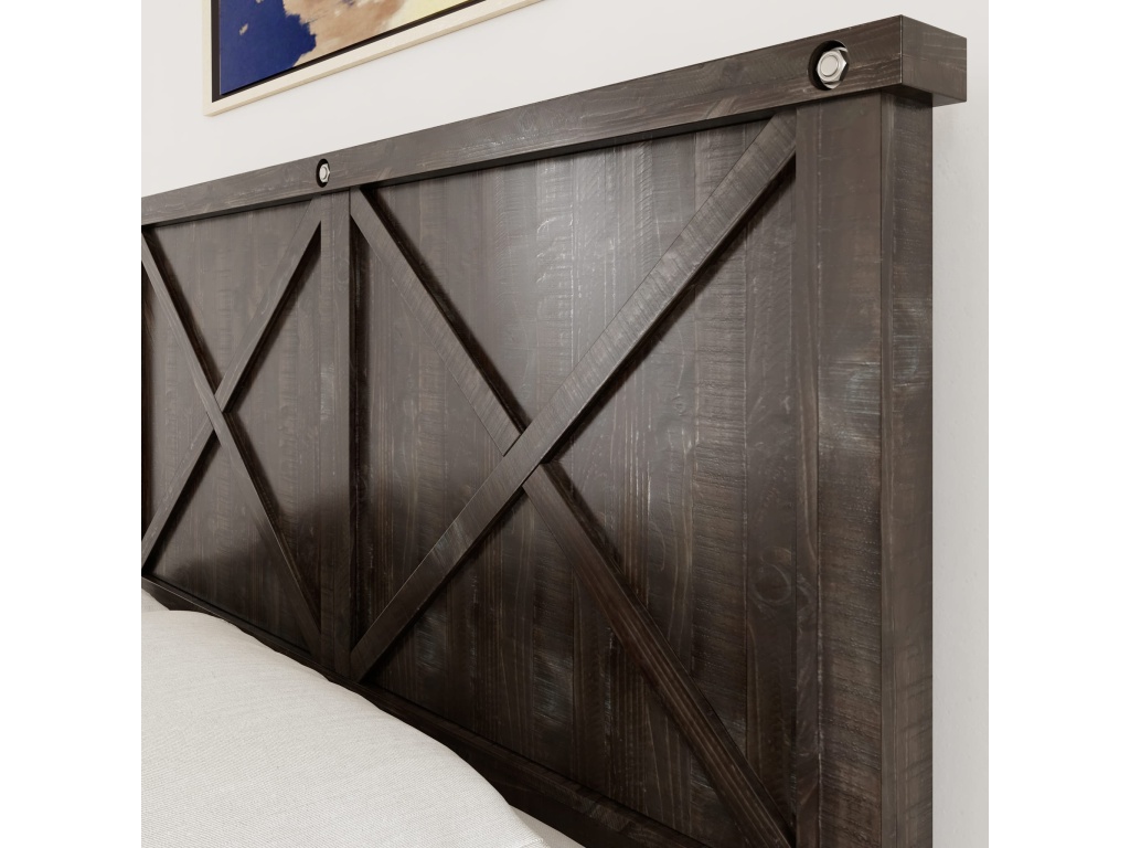 Yosemite Solid Wood Footboard Storage Bed in Cafe - image 1