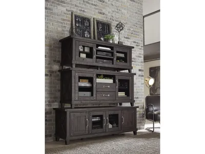 Yosemite Solid Wood Four Door Media Console in Cafe