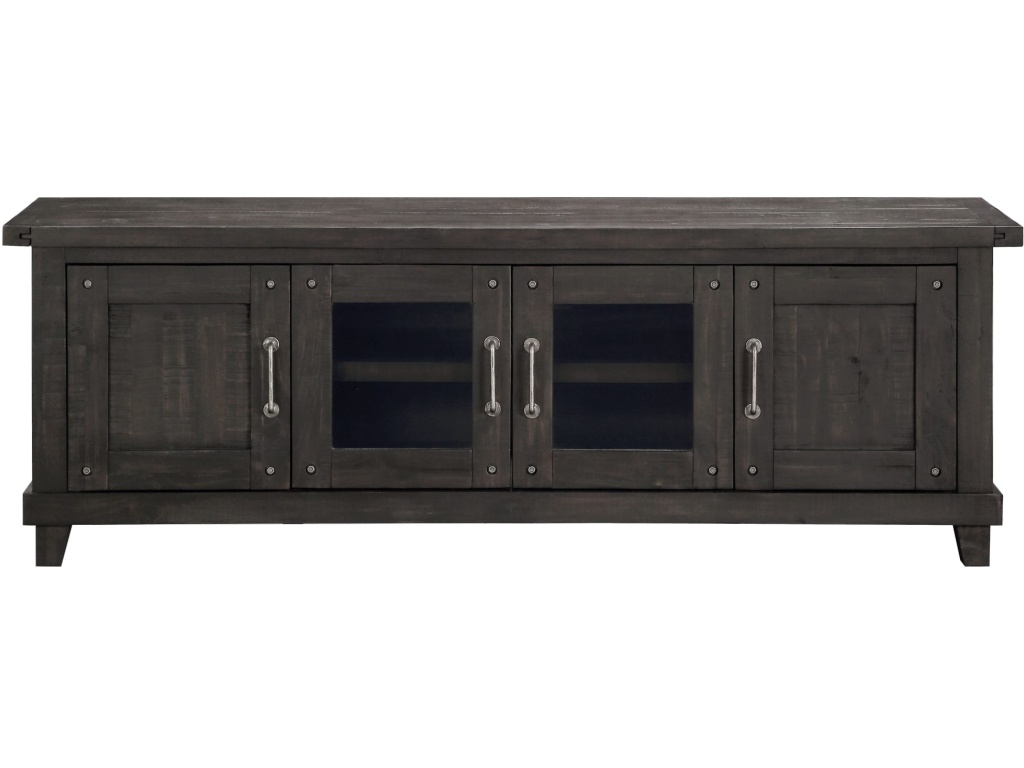 Yosemite Solid Wood Four Door Media Console in Cafe - image 3